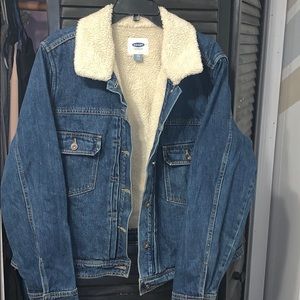 XXL Denim/Jean jacket sherpa lined, Old Navy